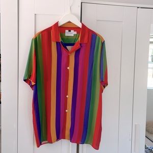 Topman Rainbow stripe button down